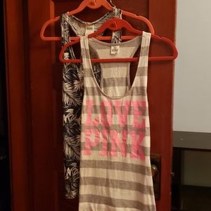 VS Pink Tanks, Size S & M